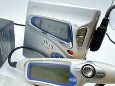 Sharp MD-MT770 Silver MiniDisc MDLP Recorder Player Remote Dock Tested