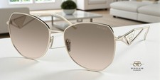 PRADA PR 57YS ZVN3D0 Pale Gold Lt Brown Grad Light Grey 57 mm Women's Sunglasses