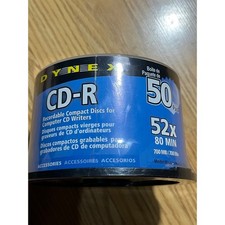 Dynex CD-R 50 Pack 52x 80 Min 700MB Blank Recordable Media Spindle DX-CR50S