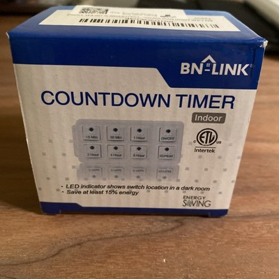 BN LINK SMART COUNT DOWN TIMER  120 VOLT 15 AMP INDOOR WALL TIMER