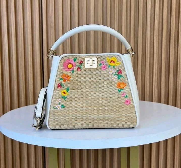 kate spade new york Floral Straw Exterior Bags & Handbags for