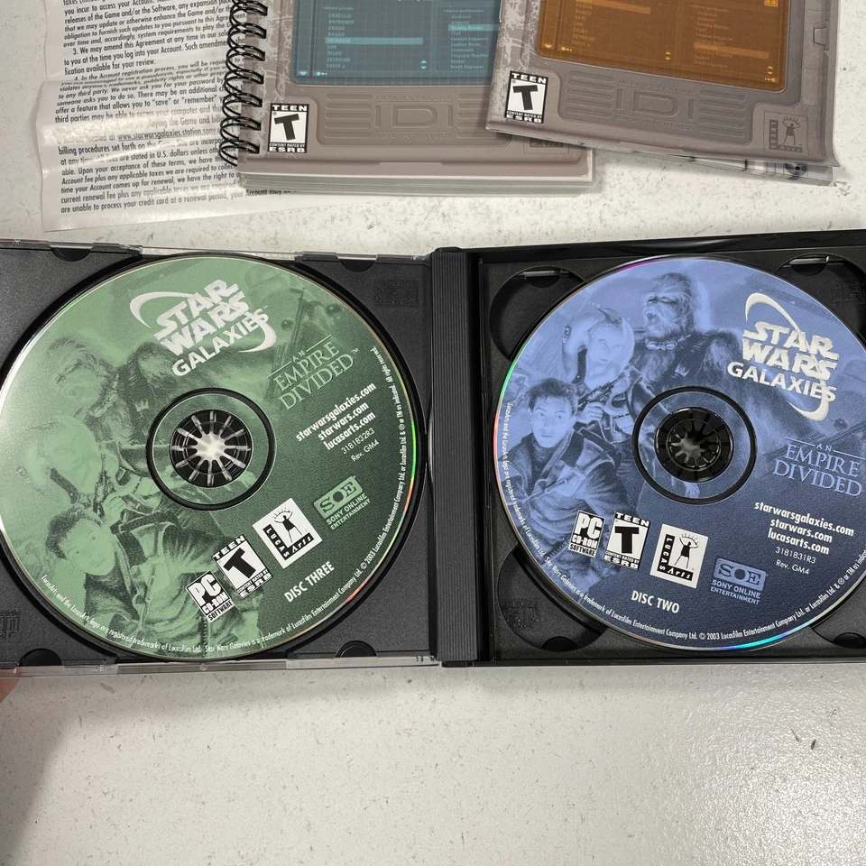 Star Wars Galaxies: An Empire Divided (PC, 2003) box & manual - Image 4 of 4