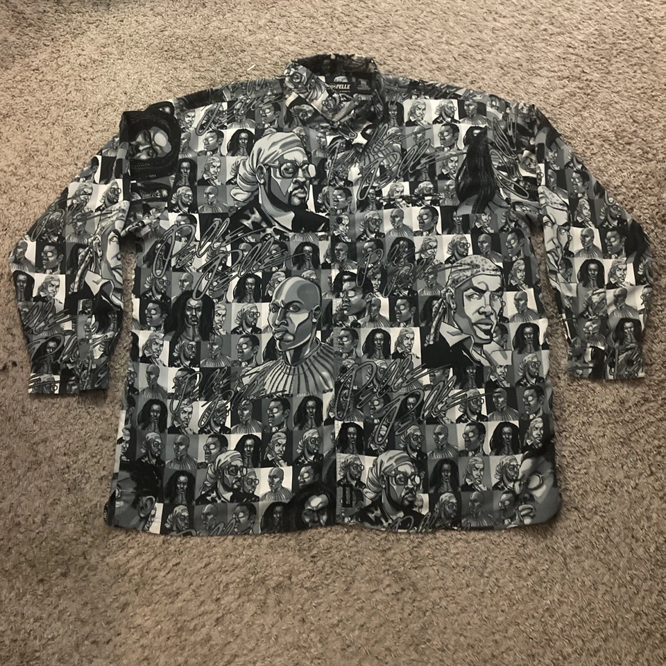 Pelle loca vintage rara Y2K Marc Buchanan Hip Hop abotonada talla 3XL Foto 2 de 4