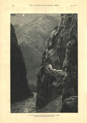 The Fraser Canyon, Cascade Mountain Range, British Columbia 1892 alter Druck