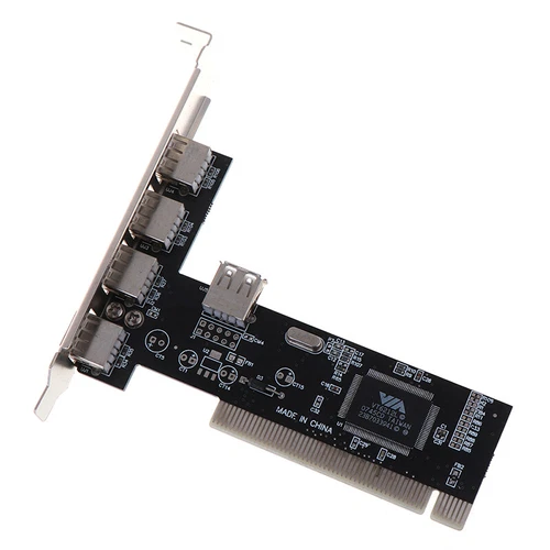 USB 2.0 4 Port 480Mbps High Speed VIA HUB PCI Controller Card Adapter PCI Car LX