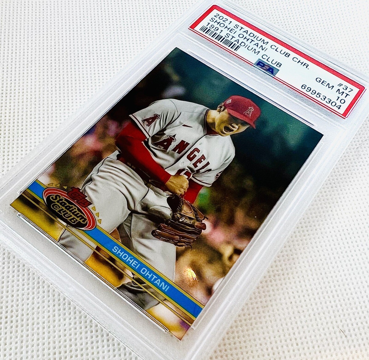 大谷翔平 2021 Topps Stadium Club Chrome 2021 Topps Stadium Club Chrome Shohei Ohtani 1991 Club PSA 10