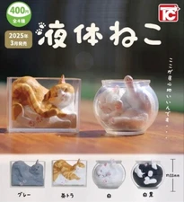 liquid cat figure complete set 4 Capsule Toy Gacha free shipping NEW
