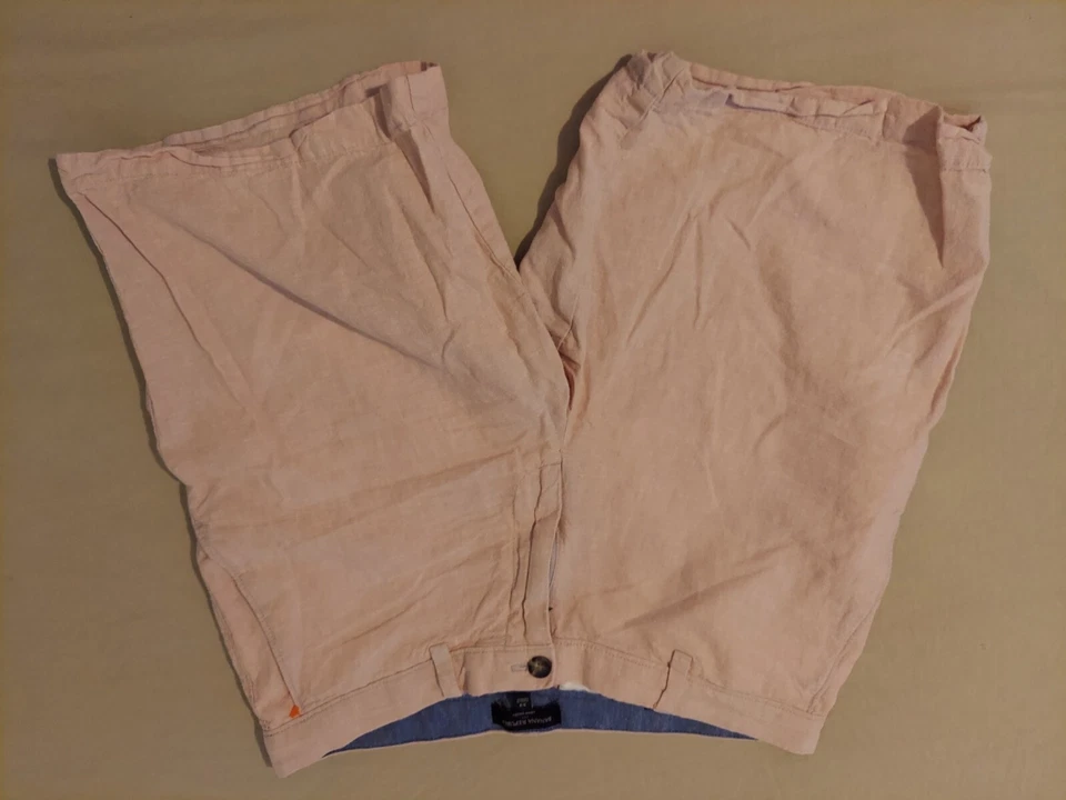 Mens Banana Republic Linen Shorts 33 34 Pink Chino - Image 2 of 4