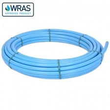 MDPE Blue Mains Water Supply Pipe Coil 25m x 25mm 2525BU