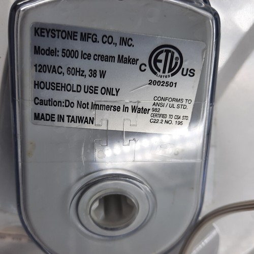 Deni Scoop Factory Compact Model 5000 Ice Cream Maker Automatic 1-1/2 Quart - Picture 10 of 13