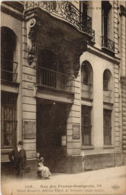 Old postcard Paris 3rd - Rue des Francs-Bourgeois, 56 (54853)