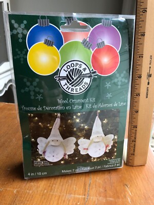 Loops And Threads Wool Angel Ornament Kit Makes 2 Angel Ornaments Christmas New