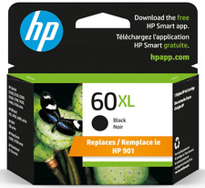 Genuine HP 60XL Black Printer Ink Cartridge CC641WN High Yield Best by June 2026