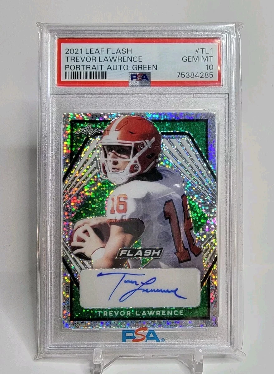 Trevor Lawrence Leaf Flash Portrait Autographs #TL1 Red