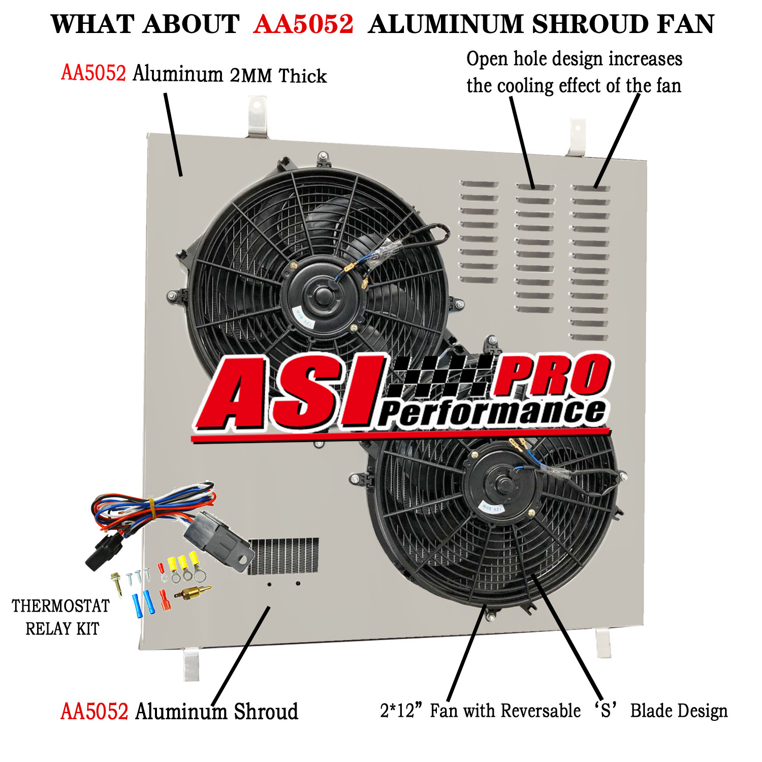 Radiator Shroud&Fans For 03-07,05 Ford F-250,F-350 F450 F550 6.0L V8 Powerstroke