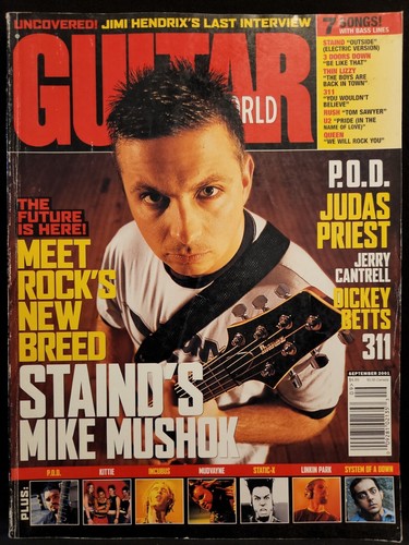 Guitar World Magazine September 2001 Staind Mike Mushok - 第 1/1 張圖片