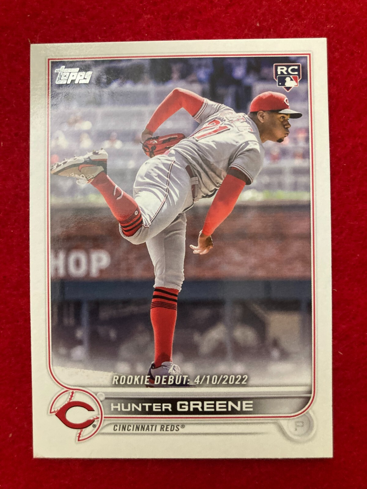 Hunter Greene 2022 Topps Update #US267 Rookie RC Cincinnati Reds.