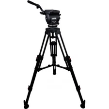 New Cartoni Focus 22 Head BB w/ Telescopic Pan Bar, HD 2-Stage AL Tripod, MLS...