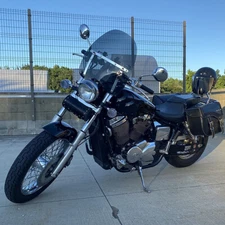 7/8''/1'' Smoke Motorcycle Windshield For Honda Shadow Spirit Sabre 600 750 1100