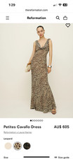 Reformation | Petites Cavallo Leopard Print Dress | US4 | BNWOT | RRP $605