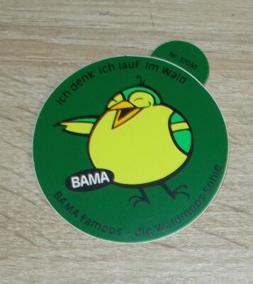 Alter Aufkleber | Sticker BAMA famoos - Die Waldmoos-Sohle - Einlegesohle