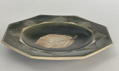 Luzerner Swiss Switzerland Keramik Pottery Wall Plate MID CENTURY MODERN Leaf - Picture 4 of 15