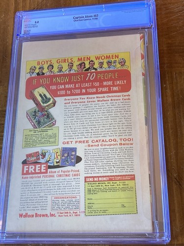 Captain Atom 83 CGC 8.0 White Pages (1st app Blue Beetle- 1966) - 第 3/3 張圖片