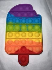 Popsicle popit Large fidget toy Rainbow Silicone Sensory Toy Pop Bubble