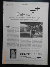 1930 Curtis-Robertson Airplane MFG CO Curtiss-Wright Corp AD New Yorker Hotel NY