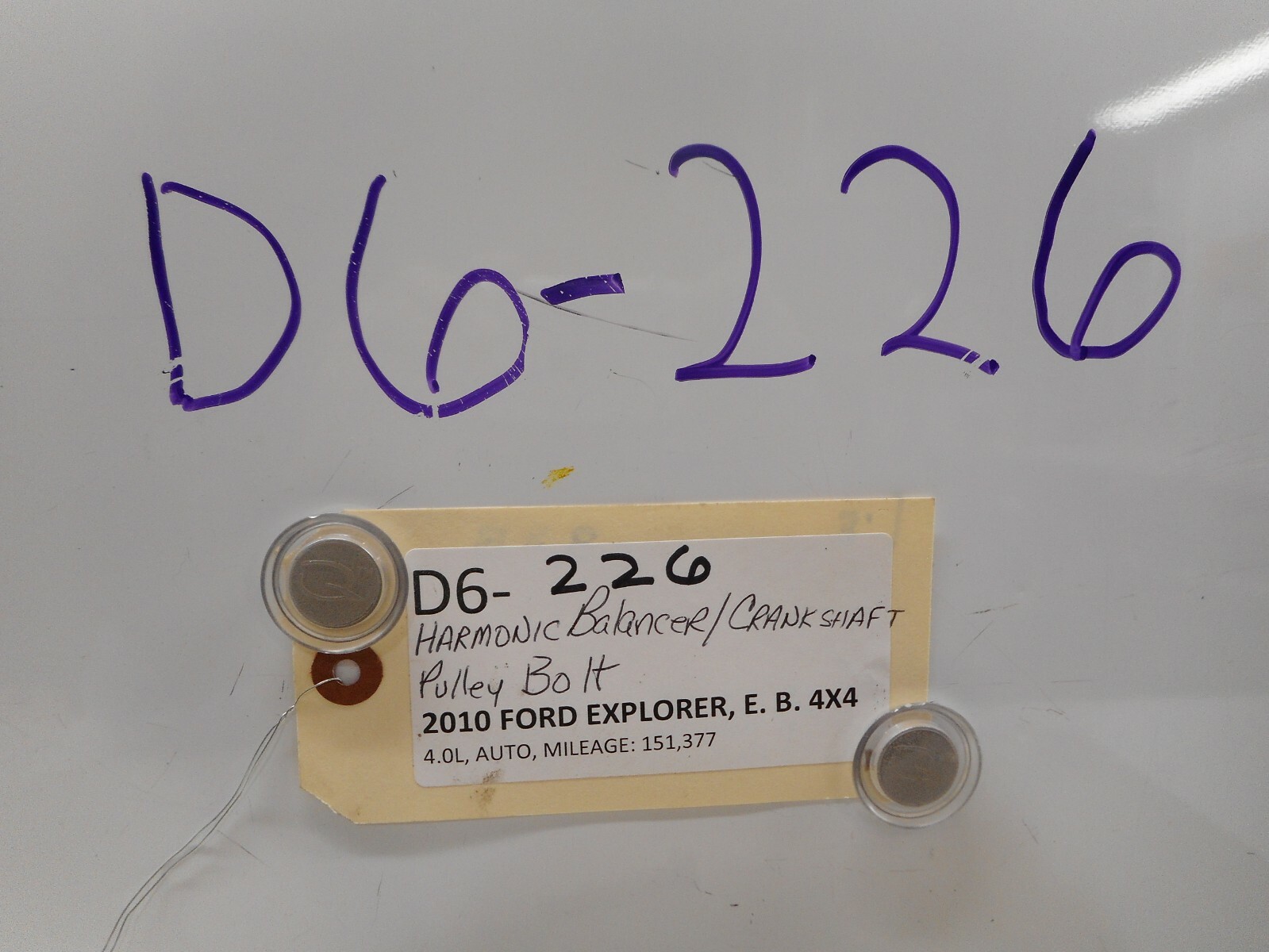 2010 FORD EXPLORER HARMONIC BALANCER CRANKSHAFT PULLEY BOLT eBay