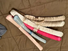  15"  Satin Padded Top Hangers Chrome Hook (Pack of 6)