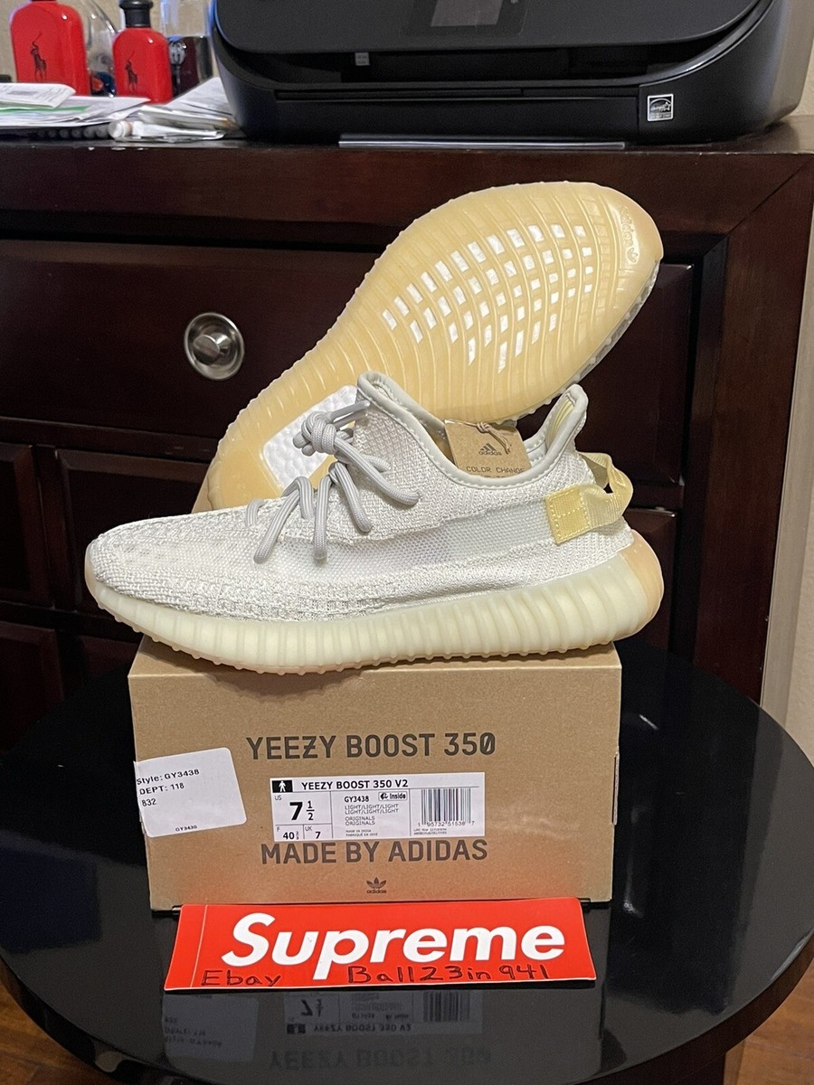 DS Brand New Adidas Yeezy Boost 350 V2 Light Sz-7.5 GY3438 W