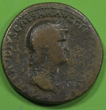 Roman Imperial ae Sestertius Coin of Nero  PORT of OSTIA