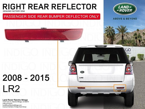 2008-2015 Land Rover LR2 Rear Bumper Reflector RED Right Passenger OEM ...