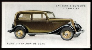 Tabakkarte, Lambert Butler, Motor Cars, 1934, Ford V8, #9