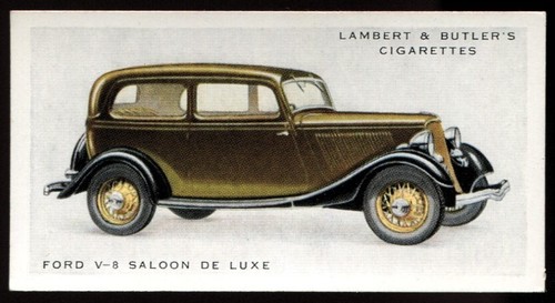 Tabakkarte, Lambert Butler, Motor Cars, 1934, Ford V8, #9