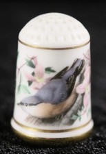 China Thimble Franklin LTD Edition 1979 Garden bird British Birds nuthatch