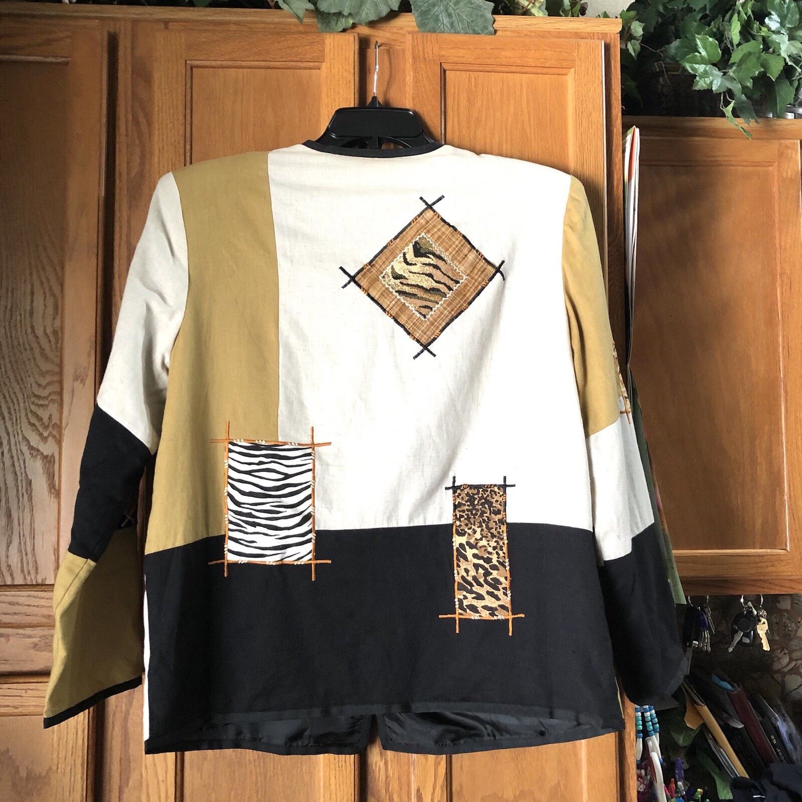 Allure Artwear Patchwork Jacket Medium Mixed Prin… - image 7