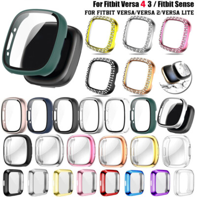 Hülle Für Fitbit Versa 4 3 Sense 2 Schutzhülle Silikon TPU/Diamond PC Case Cover
