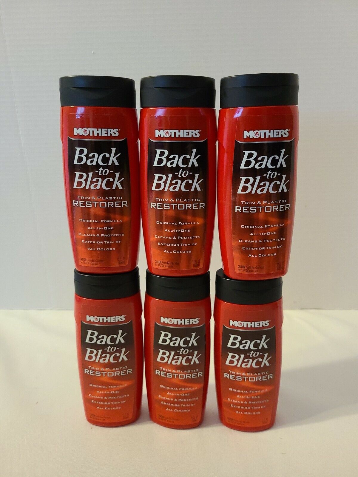 Pack of 6👉MOTHERS 06112 Back to Black Trim and Plastic Restorer-Rubber & Vinyl 