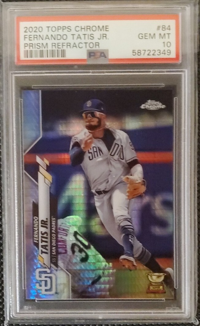 FERNANDO TATIS JR 2020 TOPPS CHROME PRISM REFRACTOR PSA 10 GEM MINT