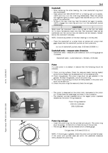 KTM Engine Service Workshop Shop Repair Manual Book 2001 125 EXC - Bild 5 von 12