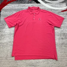 B Draddy Polo Shirt 2XL XXL Red Pink Preppy Outdoors Golfer Performance Cotton