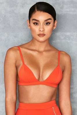 Women's Mistress Rocks Orange Triangle Bra Size M