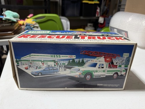 Hess 1994 Toy Rescue Truck Original Box, Never Displayed, Lights/Sounds Work
