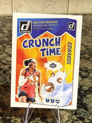 2025 Panini Donruss WNBA - Crunch Time Aaliyah Edwards #4 Press Proof