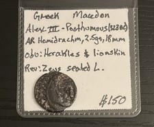 Alexander The Great III 336-323 BC Macedon AR Hemidrachm Ancient Greek Coin