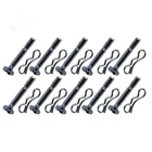 10 New Shear Pins w/Cotter Pins 1/4" X 1-7/8" Fits Various Snow Blower Models