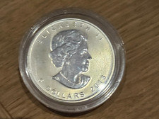 2013 🇨🇦 Canada $5 - 1 oz .9999 Fine Silver Coin Maple Leaf - 25th Anniversary