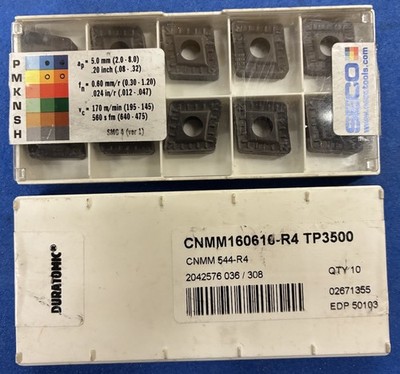 10x SECO CNMM 160616-R4 TP3500 WSP Wendeschneidplatten Carbide Insert VHM CNC